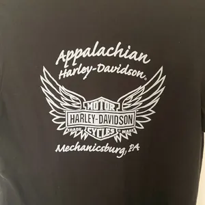 Harley-Davidson Appalachian Black V Neck T-Shirt Cotton Mechanicsburg, PA Sz M thumbnail 4