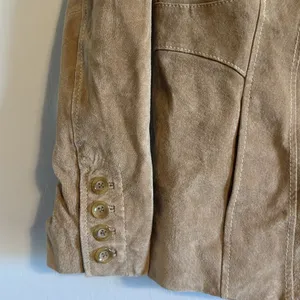 Wilsons Leather Women's Vintage Suede Blazer Jacket‎ Tan Brown Large thumbnail 3