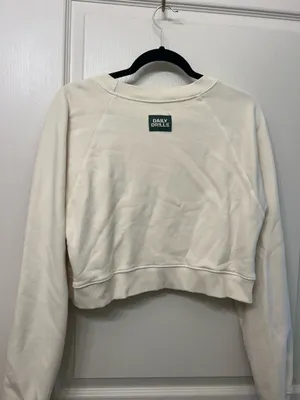 Daily Drills Cream Cropped Reversible Crewneck thumbnail 5