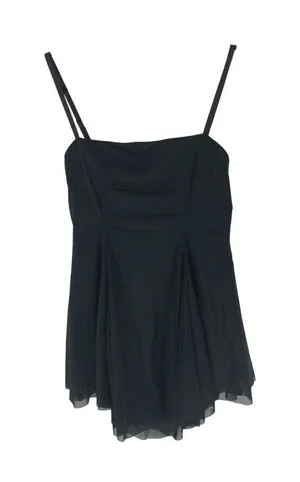 Halara Black Sleeveless Mini Dress Mesh Overlay Built in Shorts Flowy Hem Size S thumbnail 1