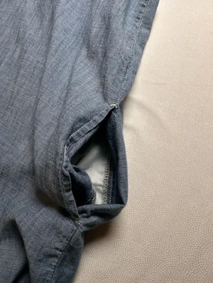 Gap Denim Chambray Shirt Dress Womens Small Blue 100% Cotton Casual thumbnail 6