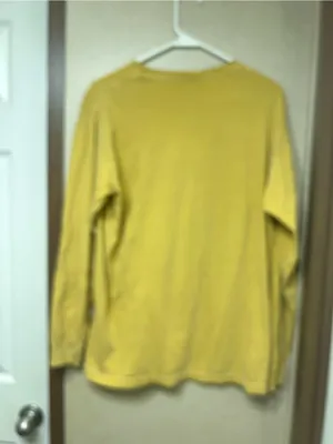 Comfort Colors Mustard Long-Sleeve Tee with Chevron 'ml' Graphic thumbnail 3