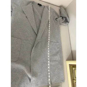 Women's J. Crew Light Gray Merino Wool Sophie Coatigan Open Cardigan Sweater M thumbnail 3
