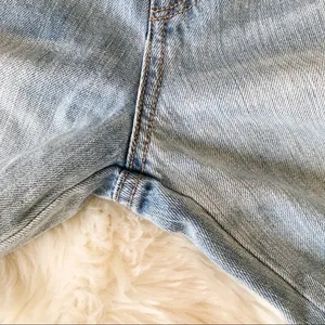 American Eagle Mom Jeans Embroidered Ripped High Waist Ankle Light Wash 00 thumbnail 8