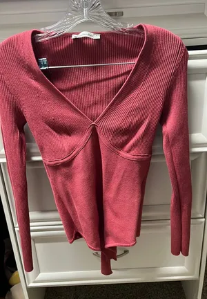 Abercrombie Pink Bodysuit Long Sleeve thumbnail 1