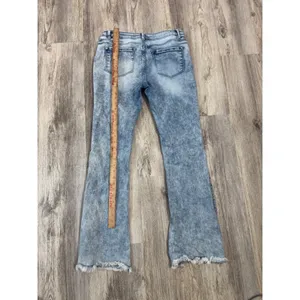 ALTAR'D STATE‎ Womens Jeans Size 13 Flare Acid Wash Distressed Frayed Hem thumbnail 4