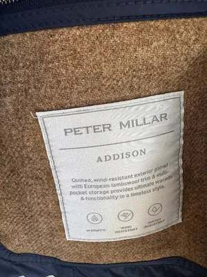 NWT Peter Millar Addison Quilted Travel Vest Navy M Medium Golf *CC customized* thumbnail 13