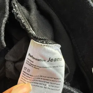 Reformation sz 27 Jeans Black Skinny High‎ Rise Denim Pants Boho Casual thumbnail 6