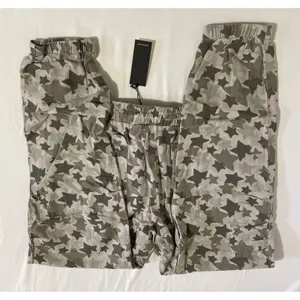 Monrow · Star Camo Joggers · Size Large · 100% Cotton Elastic Waist · Green Tea thumbnail 7