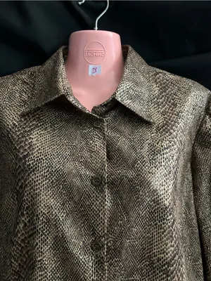 Harve Benard Holrzman Vintage Womens Snake-Print Button Front Jacket thumbnail 7