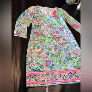 Lilly Pulitzer Bali Blue Beacon Long Sleeve Dress size XS NWT thumbnail 14