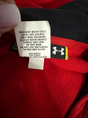 Under Armour Men’s Red Full-Zip Hoodie with Black Logo thumbnail 6