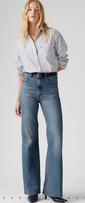 Levi’s Ribcage Bell Jeans Medium Wash  thumbnail 1