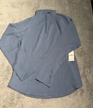 Jockey Quarter-Zip SCUBA 1/4 zip Long Sleeve Top blue NEW NWT MSRP$50 medium thumbnail 1