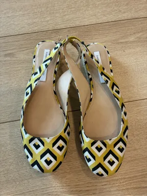 Diane Von Furstenberg Women’s Slingback Flat Espadrilles Yellow Size 7 thumbnail 4