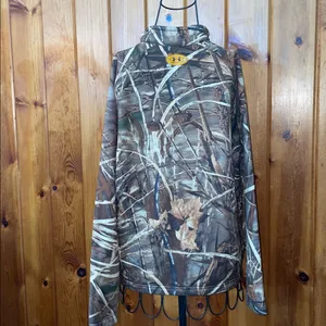 Under Armour Brown Camouflage Jacket quarter zip sweatshirt small duck print thumbnail 6