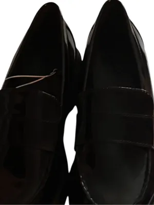 Old Navy Chunky Heel Women's Black Penny Loafers Size 8 New With Tag thumbnail 3