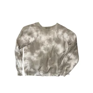 Abercrombie & Fitch Tie Dye Crew Neck Pullover Sweatshirt Large Neutral thumbnail 4