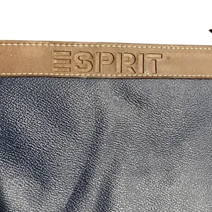 Esprit Crossbody Bag Purse Blue Tan Vintage 90s Y2K Minimalist Quiet Luxury thumbnail 3