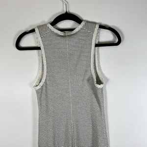 ALLSAINTS Womens Sz 6 Alicia Midi Striped Sleeveless Dress Ribbed Zip Front Goth thumbnail 8