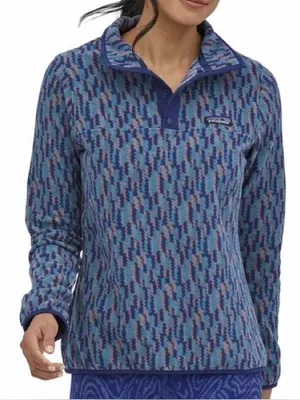 Patagonia quarter zip micro D snap-t pullover hiking winter long sleeve sz large thumbnail 1