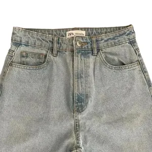 ZARA Straigt Leg High Rise Ankle Boyfriend Women’s Denim Blue Jeans Sz 4 #1673 thumbnail 2