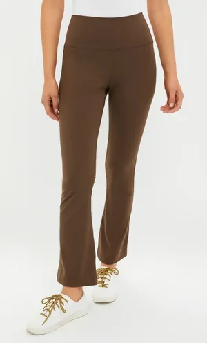 Tuckernuck Tnuck‎ Sport Millie High Rise Compression Spandex Yoga Leggings Brown thumbnail 1