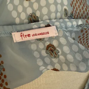VTG Fire Los Angeles Dress Sz SMALL‎ Boho Peasant Fairy Sheer Festival Y2K Flowy thumbnail 11