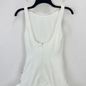Lulus Superb Aura White Ruffled Drop Waist Mini Dress Bubble Hem Party XS NWT thumbnail 9
