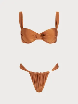 Rihoas Caramel Sweetheart Neck Underwire Bikini Set thumbnail 3