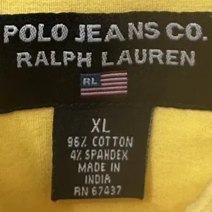 Vintage Polo Jeans CO Ralph Lauren Yellow‎ Button Down Shirt Women's Size XL Y2K thumbnail 6
