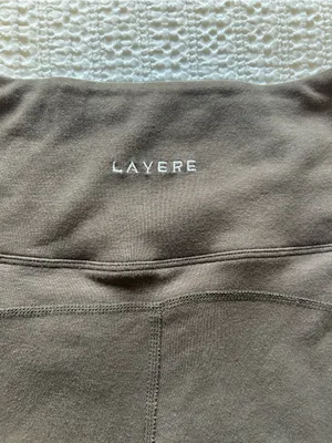 Layere Organic Cotton Espresso Brown 4” shorts high rise thumbnail 7