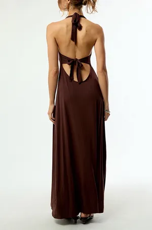 Pacsun Third Charm Alexa Halter Midi Dress thumbnail 4