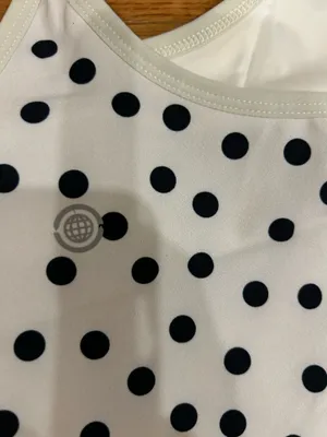 Max Studio Performance Sport Polka Dot Scoop Neck Beige/Black athletic Dress thumbnail 15