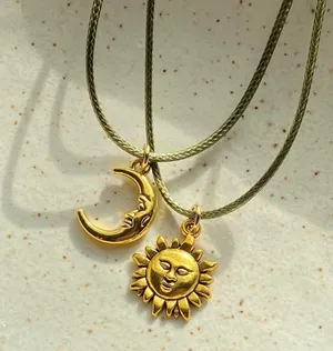 Handmade moon boho necklace🌛 thumbnail 5