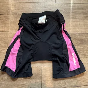 Sugoi Women's Black and Pink Bike Shorts thumbnail 1