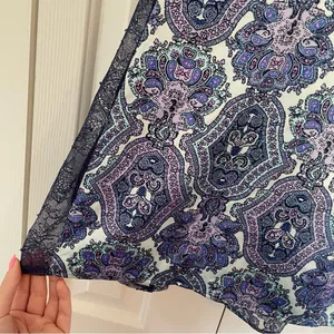 Victoria’s Secret Deep V Satin Lace Paisley Print Slip Dress Intimates Sz Medium thumbnail 11