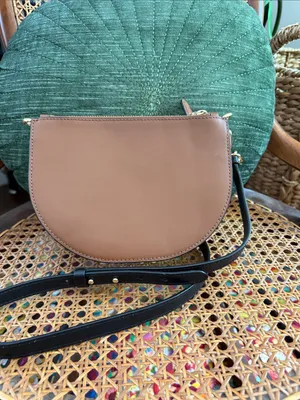 Lauren Ralph Lauren Sutton 22 Half Moon Color Block Top Zip Preppy Crossbody Bag thumbnail 2