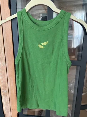 Embroidered limes tank top embroidered high neck a new day target ribbed knit thumbnail 7