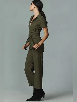 Maeve Anthropologie Collete Linen Blend Utility Zip-Front Jumpsuit Size 0 thumbnail 2