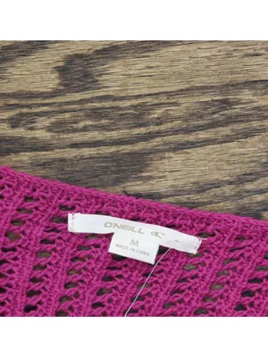NWT O'Neill Womens Ryan Crochet Cover Up Tank SP5403001 Fuchsia Purple Pink M thumbnail 6