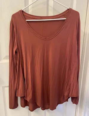 lululemon athletica Terracotta Long Sleeve oversized top thumbnail 1