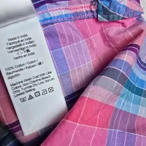 J. Crew Pink Blue Madras Plaid Cotton Shirt Dress Long Sleeve‎ AW560 Womens 2 thumbnail 8