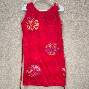Imperfect vacation dress Max Mehra medium sleeveless tropical mini dress resort‎ thumbnail 2