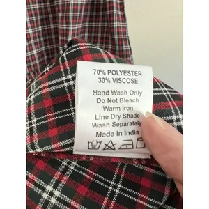 Victoria Dunn Stewart Tartan Plaid Maxi Dress Size XS Red Folly Holly‎ New $195 thumbnail 8