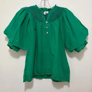 House of Harlow 1960 Puff‎ Sleeve Eyelet Top Small NWT thumbnail 2