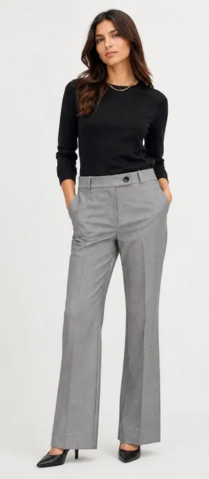 Ann Taylor The High Rise Madison Trousers Gray Houndstooth Career Women Size 2 thumbnail 1