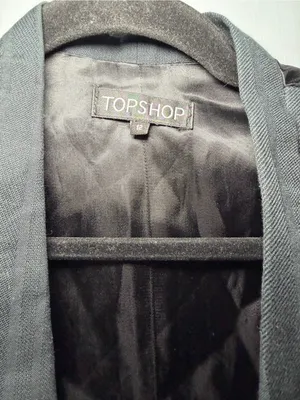 Topshop Black Shawl-Collar Tailored Vest thumbnail 2