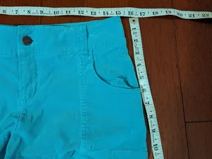 Hang Ten Turquoise Blue Corduroy Shorts Size 9 thumbnail 4