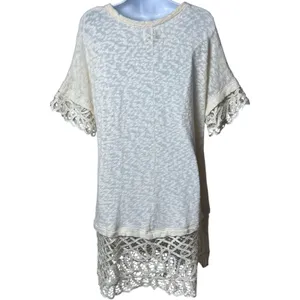 Anthropologie Saturday Sunday Spalliera Tunic Top Cream‎ Cottagecore Garden XL thumbnail 5